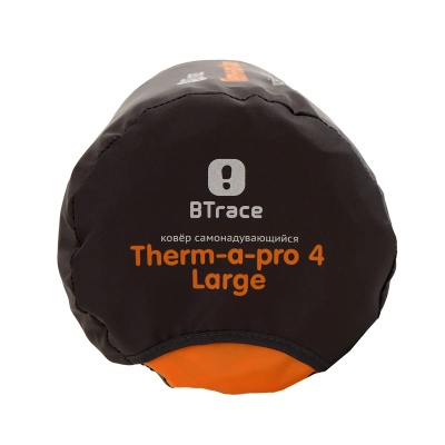 Полная картинка товара  коврик самонадувающийся btrace therm-a-pro 4 lage 198*63*3.8 см (оранжевый) m0227