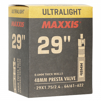 Иконка картинка товара  велокамера maxxis ultralight 29x1.75/2.4 0.6mm велонипель 48мм eib00139600