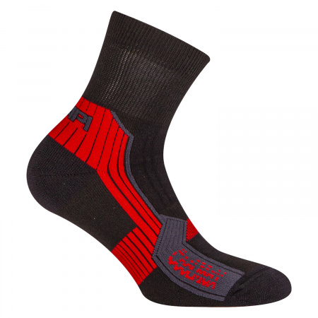 Полная картинка товара  носки треккинговые   accapi hiking quater black/red h0722_9952