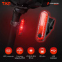 Полная картинка товара   comiron фонарь задний ta11 50lm; аккум: 330mah, usb; 4 реж,  
