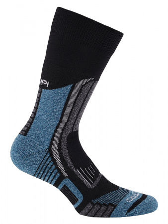 Полная картинка товара  носки треккинговые   accapi trekking ultralight crew black/turquoise melange h0824_9992