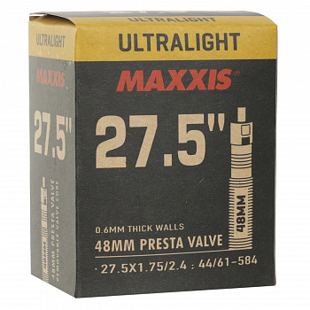 Иконка картинка товара  велокамера maxxis ultralight 27.5x1.75/2.4 0.6mm велонипель 48мм eib00140400