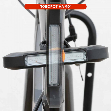Полная картинка товара   comiron фонарь задний ta09  200lm; аккум 500mah 3.7v, usb; 6 реж 