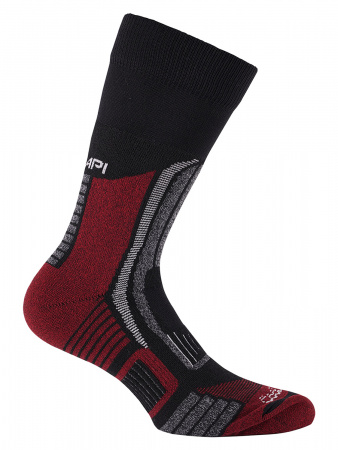 Полная картинка товара  носки треккинговые   accapi trekking ultralight crew black/red melange 